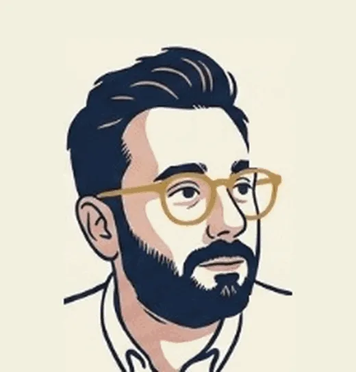 Illustrated portrait of Frank Harris